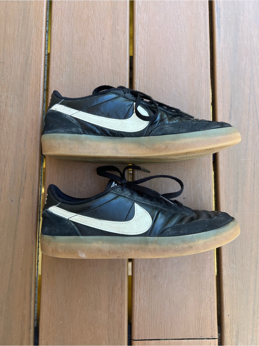 Nike Killshot 2 Men’s Low Top Leather Lace-Up Sneakers Black/White 432997-070